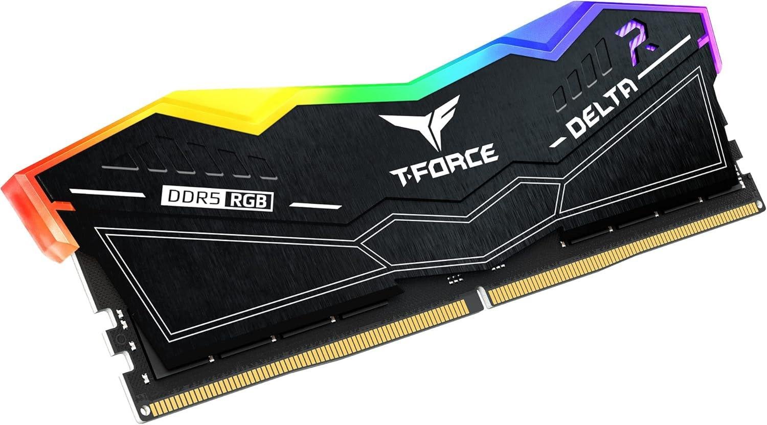 TEAMGROUP T-Force Delta RGB DDR5 Ram 64GB (2x32GB) 6000MHz PC5-48000 CL38 Intel XMP 3.0 & AMD Expo