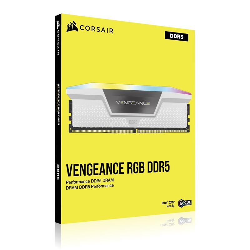 CORSAIR Vengeance DDR5 RAM 32GB (2x16GB) 6000MHz White XMP