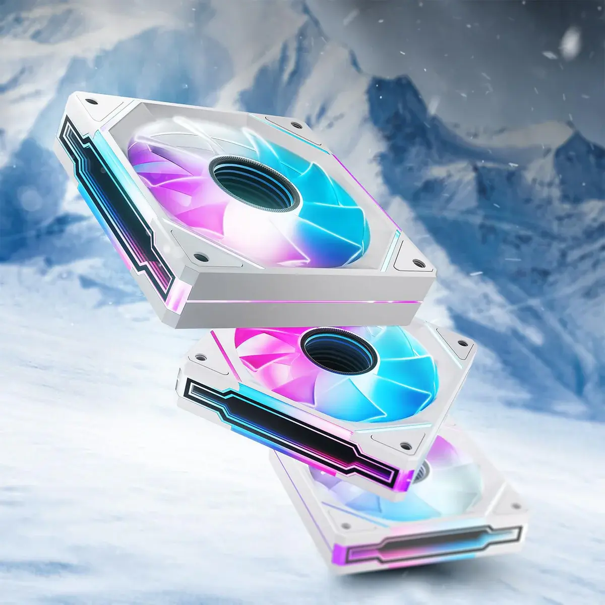 AsiaHorse AMICI-5GT RGB PC Fans, Infinity Mirror WHITE