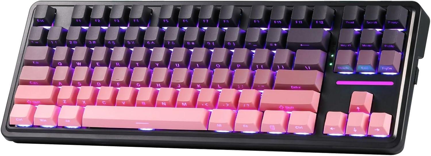 Redragon K728 PRO 80% Wireless Gasket Gaming Keyboard, 3-Mode 87 Keys TKL Mechanical Keyboard