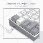 REDRAGON K616-RGB G/W 61KEY MECHANICAL GRAY WHITE