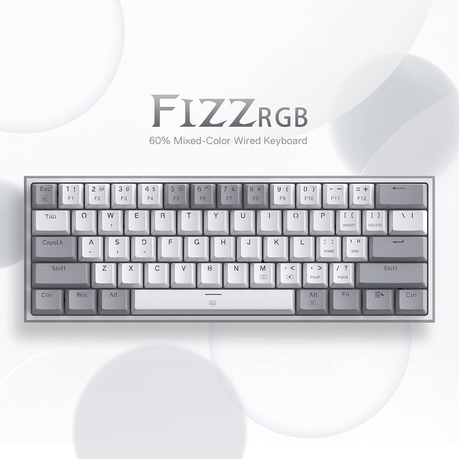REDRAGON K616-RGB G/W 61KEY MECHANICAL GRAY WHITE