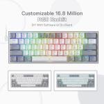 REDRAGON K616-RGB G/W 61KEY MECHANICAL GRAY WHITE