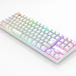 REDRAGON K616-RGB MECHANICAL WIRELESS,BLUETOOTH 2.4GHZ WHITE GREY