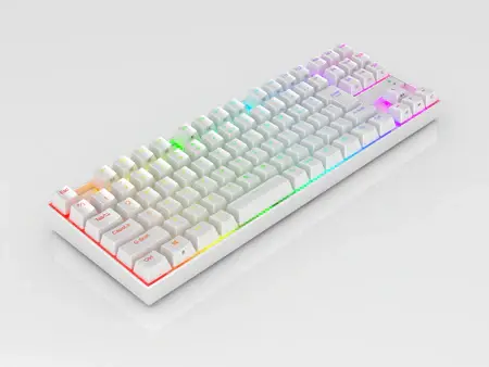 REDRAGON K616-RGB MECHANICAL WIRELESS,BLUETOOTH 2.4GHZ WHITE GREY