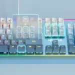 Redragon K654 RGB Gaming Keyboard, 104 Keys Wired Mechanical Keyboard w/Weighted Aluminum Frame