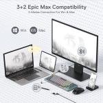 Redragon K652 75% Wireless RGB Mechanical Keyboard, Bluetooth/2.4Ghz/Wired Tri-Mode 84 Keys Ultra-Thin Gaming Keyboard w/Aluminum