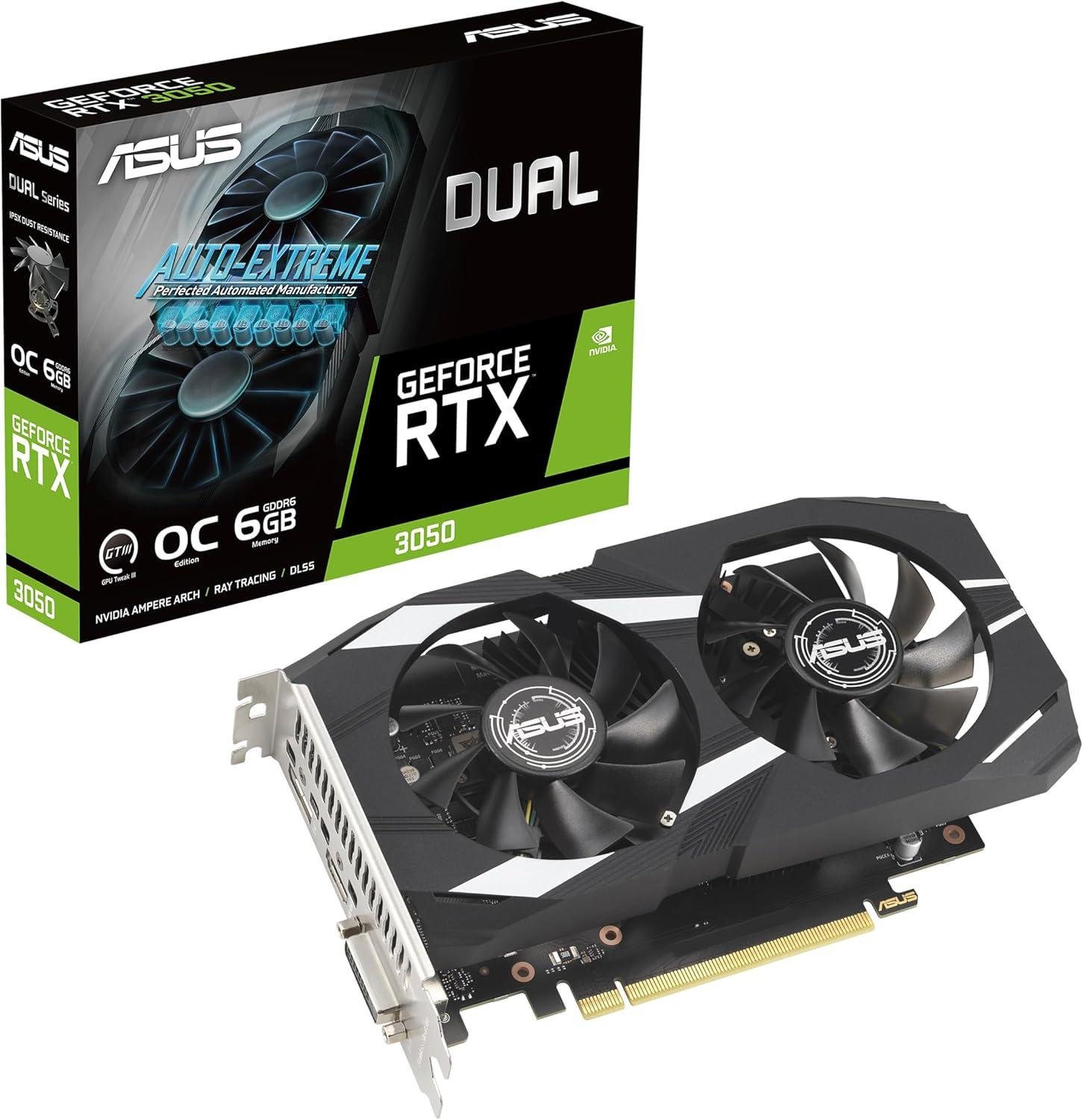 ASUS Dual NVIDIA GeForce RTX 3050 6GB OC Edition
