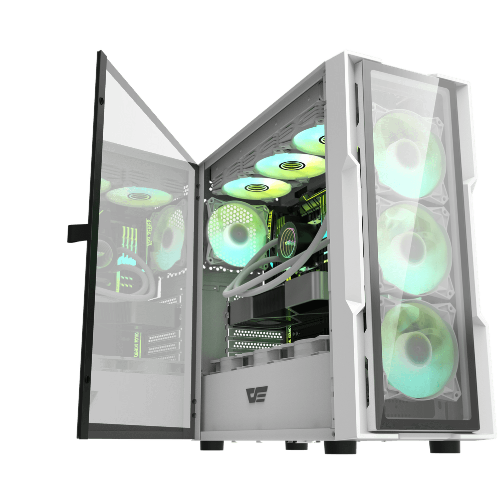 DK431 Glass E-ATX PC Case_WHITE