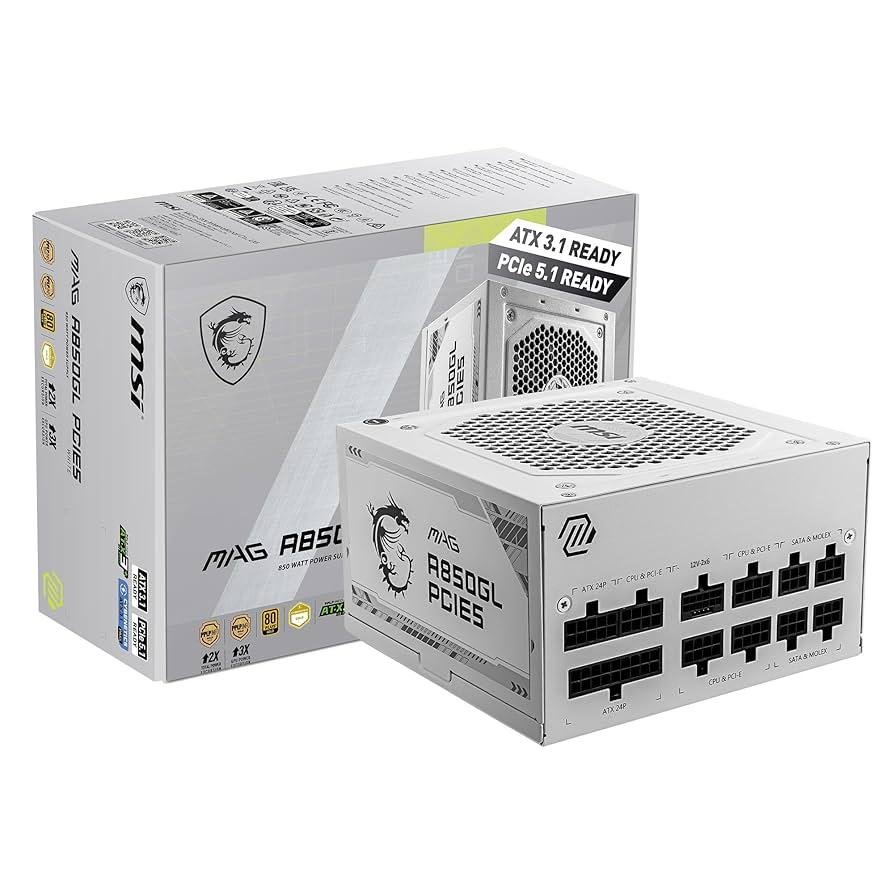 MSI MAG A850GL GOLD ATX 3.1 PCIE 5.1 WHITE