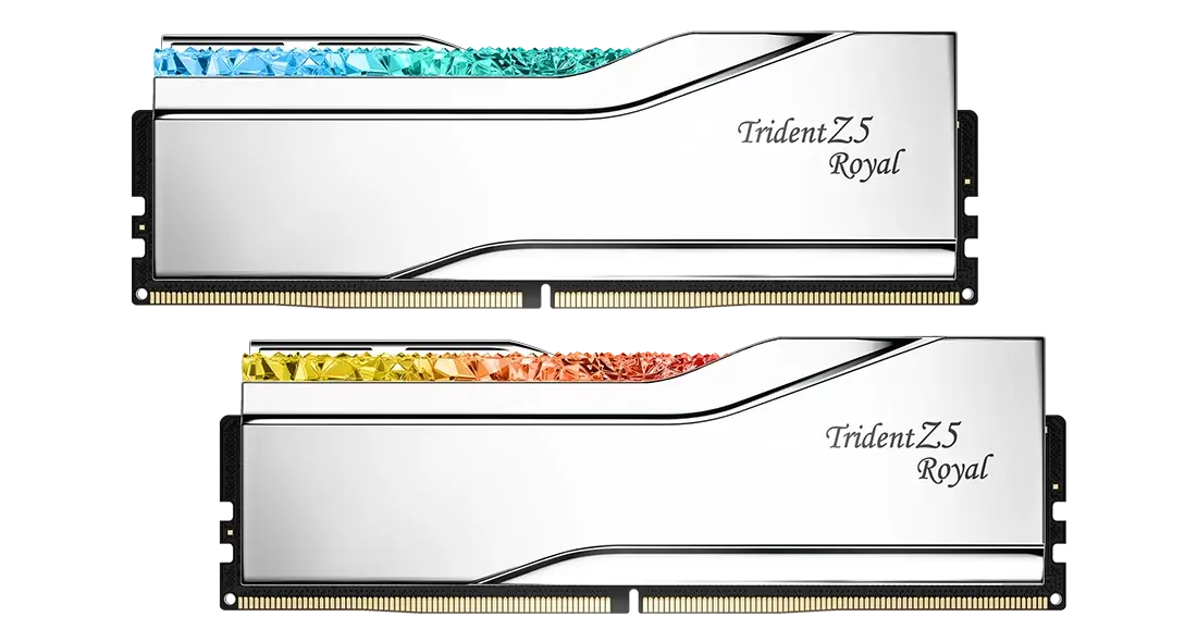 RAM G.SKILL Trident Z5 ROYAL RGB DDR5 2x48 96GB 6000Mhz CL30 SILVER XMP F5-6000J3036F48GX2-TR5S